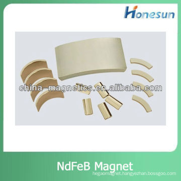 segment rare earth ndfeb magnets for DC motor